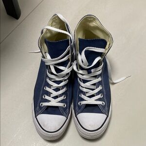 Converse Blue High-Top Sneakers with White Laces